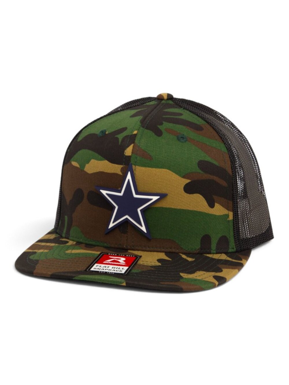 Dallas Cowboys 3D Wool Blend Flat Bill Hat- Army Camo/ Black